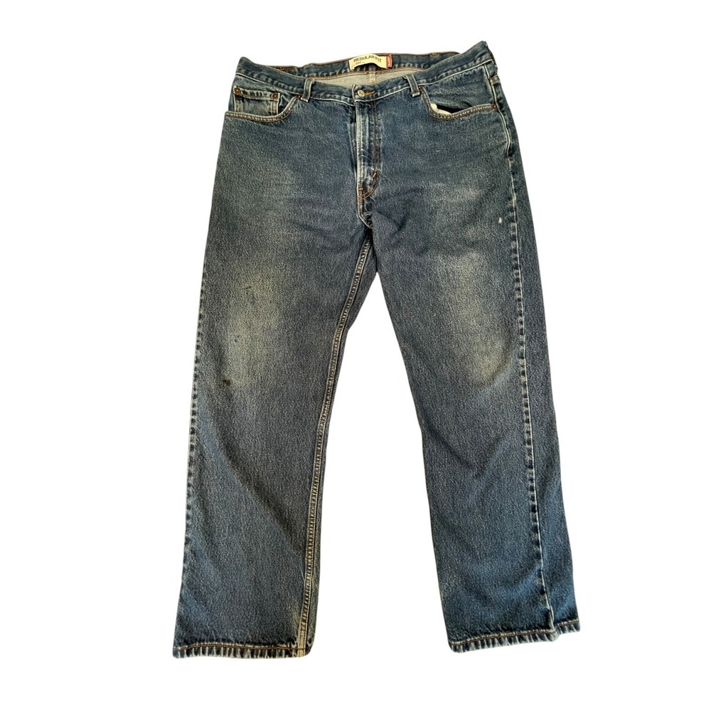 Levi's‎ 505 Regular Fit Jeans Mens 42x32 Blue Denim Cotton Straight Leg Mid Rise